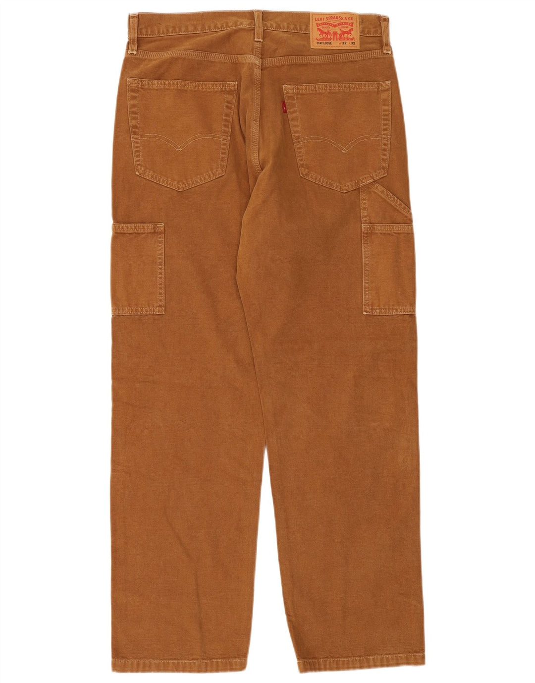 Levi's Mens Loose Fit Cargo Trousers W32 L32 Brown Cotton