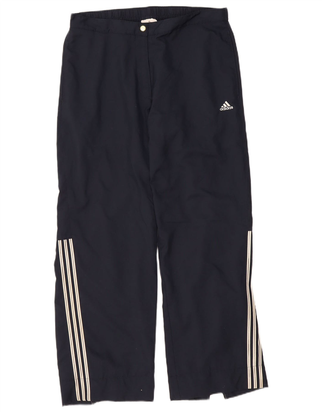 ADIDAS Womens Tracksuit Trousers UK 16 Large Navy Blue Polyester