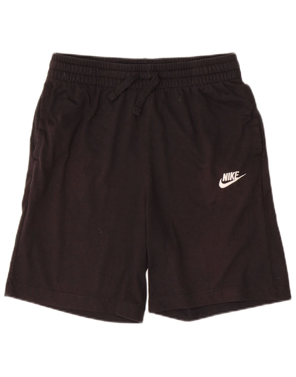 NIKE Boys Standard Fit Sport Shorts 13-14 Years XL Black Polyester