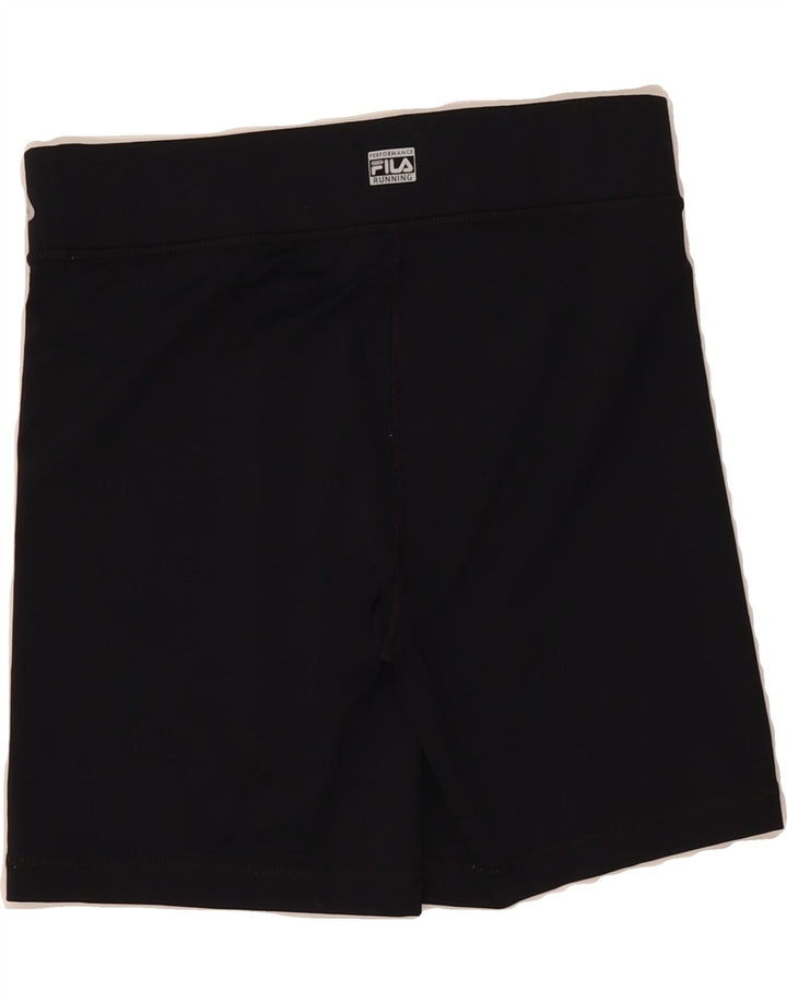 FILA Womens Sport Shorts UK 10 Small Black Polyester Vintage Fila and Second-Hand Fila from Messina Hembry 