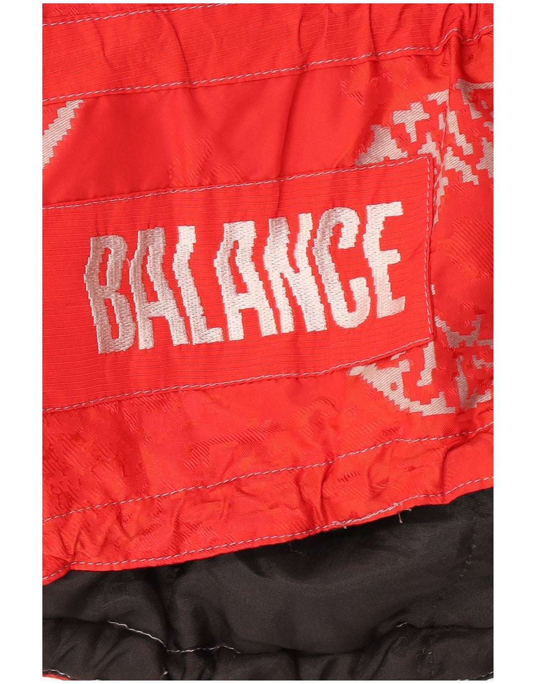 VINTAGE Mens Graphic Gilet UK 40 Large Red Polyamide