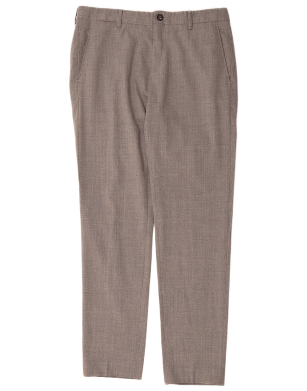 Tommy Hilfiger Mens Tailored Fit Casual Trousers EU 48 Medium W34 L32 Grey