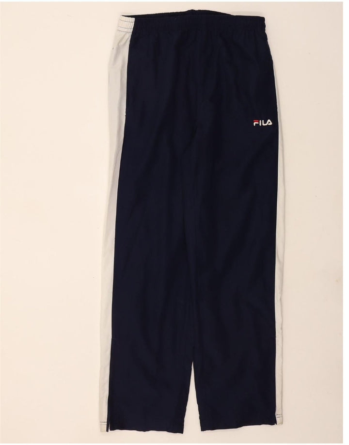 FILA Mens Tracksuit Trousers Medium  Navy Blue Colourblock Polyester Vintage Fila and Second-Hand Fila from Messina Hembry 