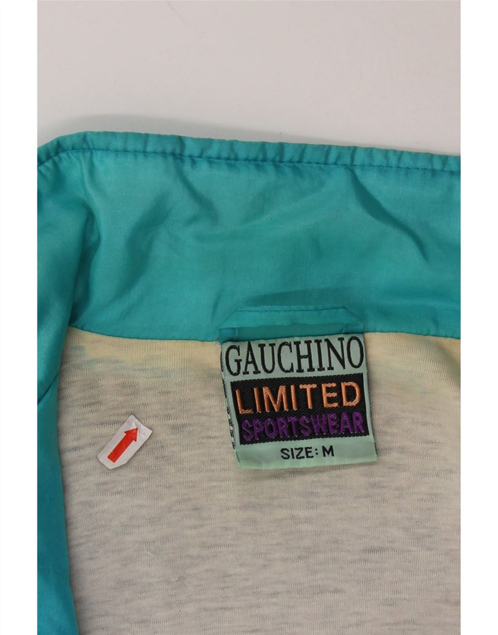 VINTAGE Mens Graphic Tracksuit Top Jacket Medium Multicoloured Colourblock