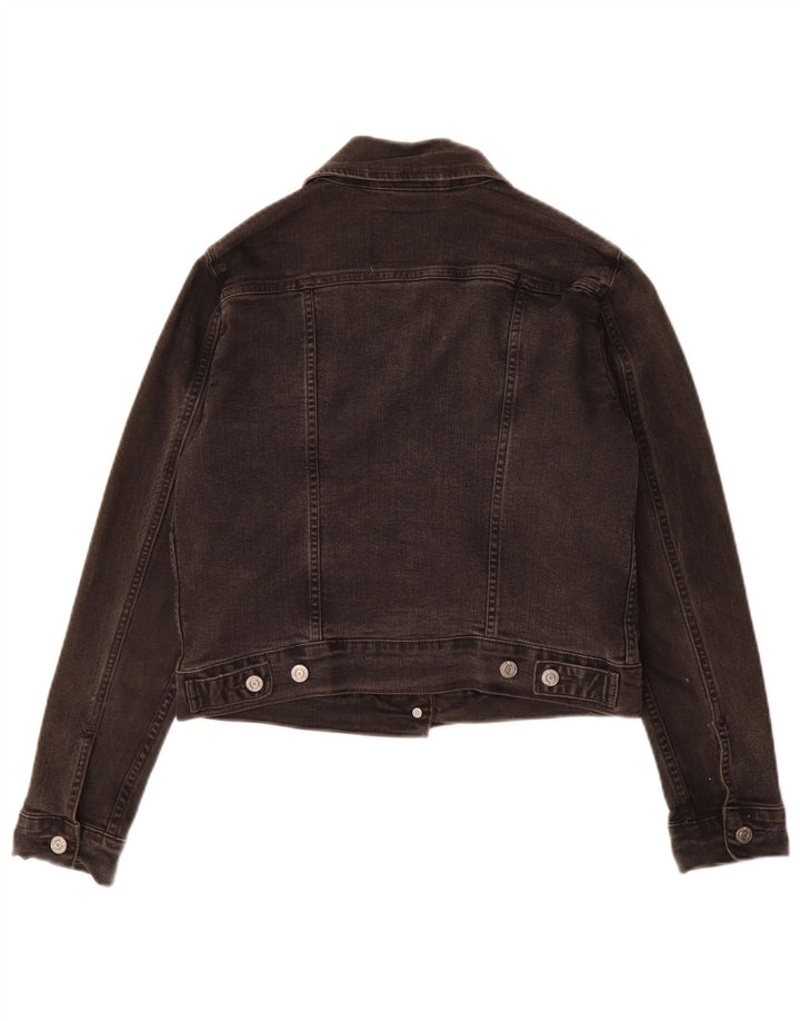 Levi's Womens Denim Jacket UK 12 Medium Grey Cotton