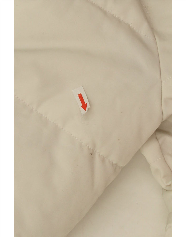 Superdry Womens Oversized Hooded Padded Jacket UK 10 Small  White Polyester