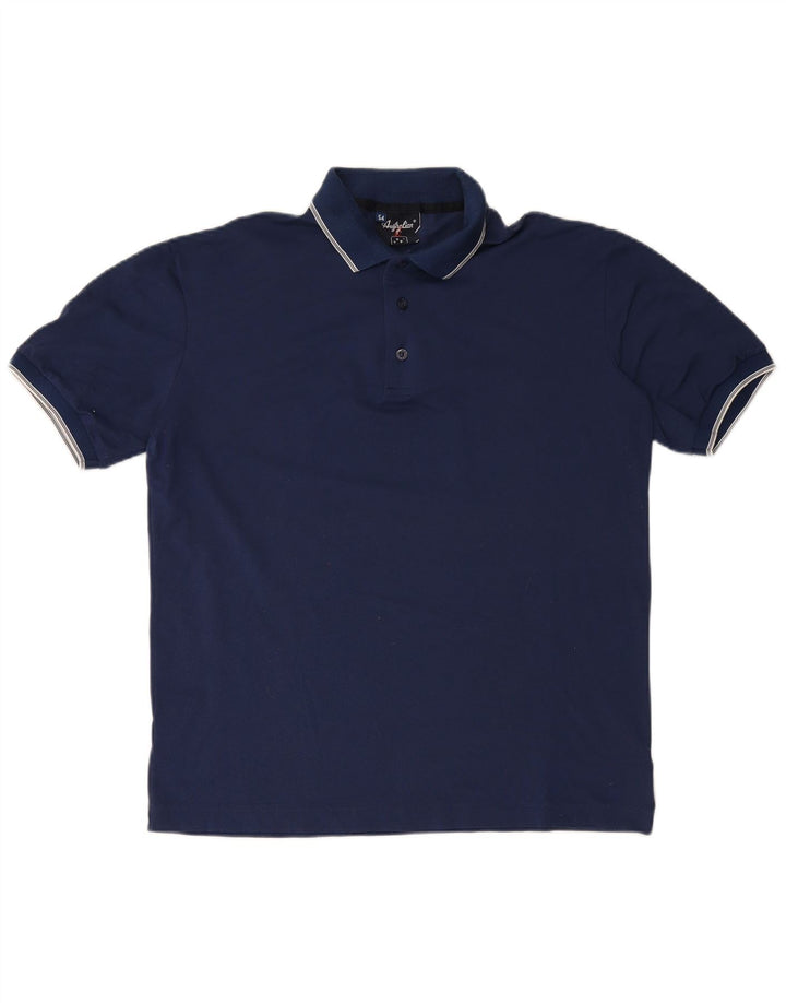 AUSTRALIAN L'ALPINA Mens Polo Shirt IT 54 XL Navy Blue Polyamide