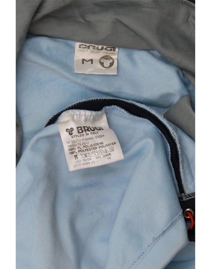 BRUGI Mens Tracksuit Top Jacket Medium Blue Colourblock Polyester
