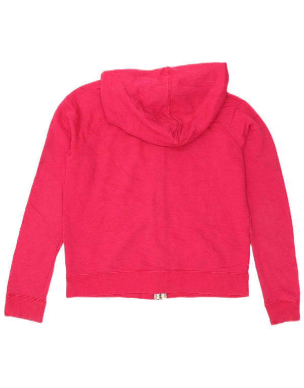 Nike Womens Graphic Zip Hoodie Sweater UK 16 Large Pink Cotton