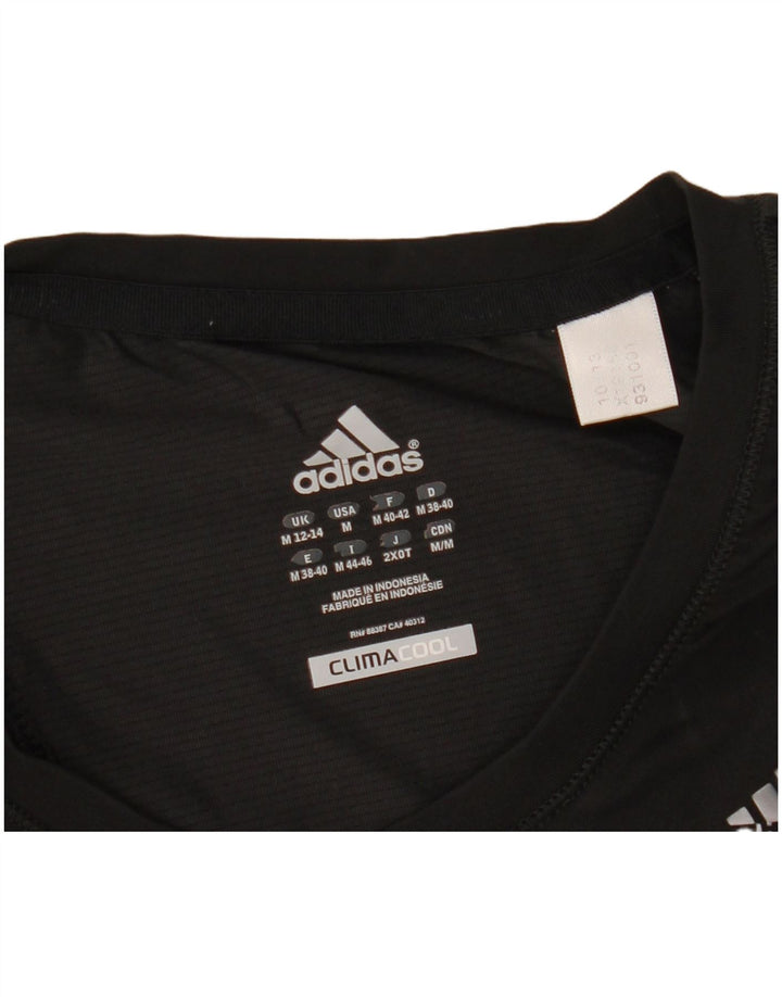 ADIDAS Womens Climacool T-Shirt Top UK 12/14 Medium Black