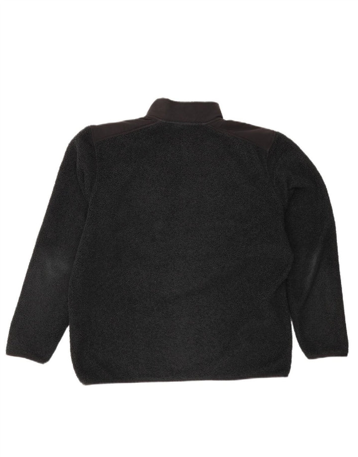 UNDER ARMOUR Mens Golf Zip Neck Fleece Jumper XL Black Polyester Vintage Under Armour and Second-Hand Under Armour from Messina Hembry 