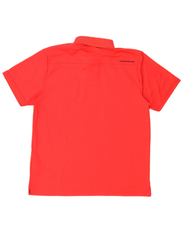 Under Armour Mens Heat Gear Polo Shirt XL Red Polyester