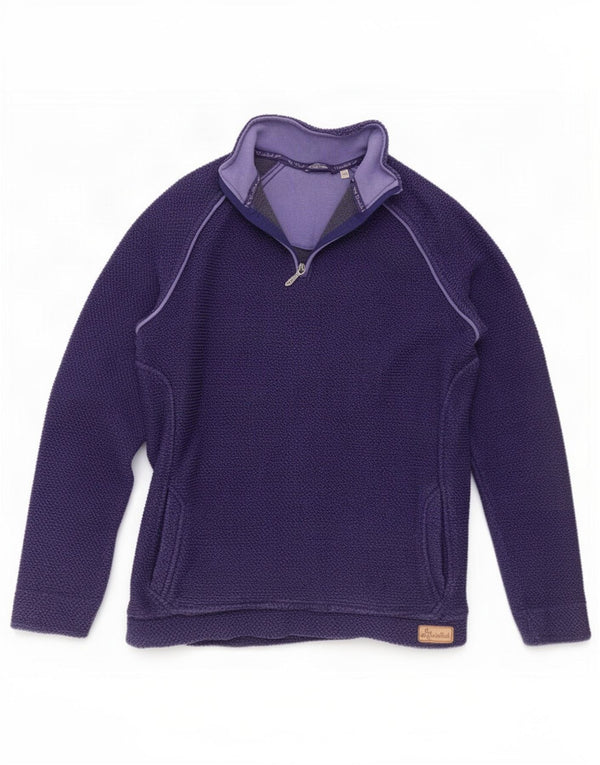 Weird Fish Mens Zip Neck Sweatshirt Jumper 2XL Purple Cotton