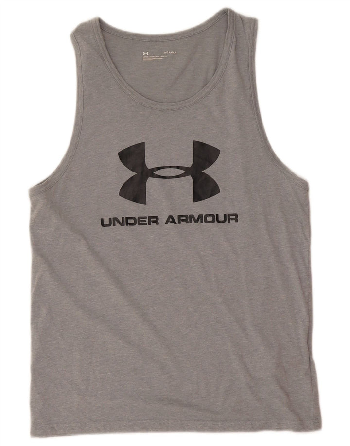 Under Armour Mens Graphic Vest Top Medium Grey Cotton