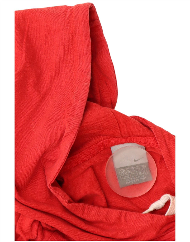 NIKE Mens Air Graphic Hoodie Jumper UK 45/47 XL Red Cotton