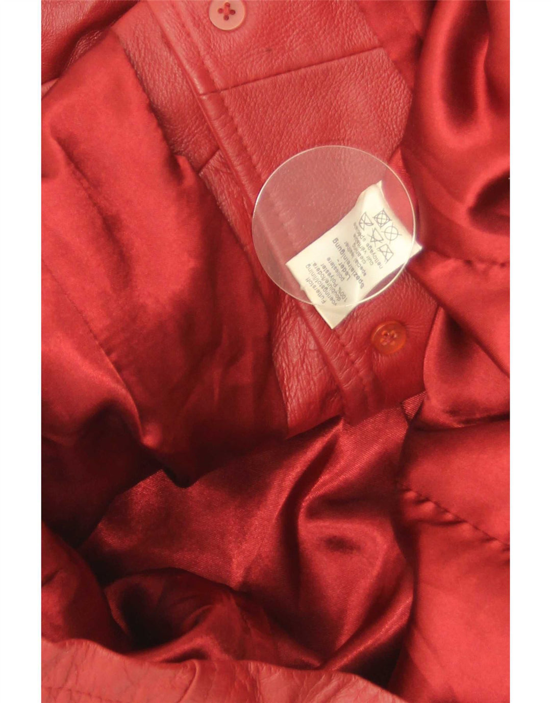 Vintage Womens Leather 4 Button Blazer Jacket IT 44 Medium Red Leather