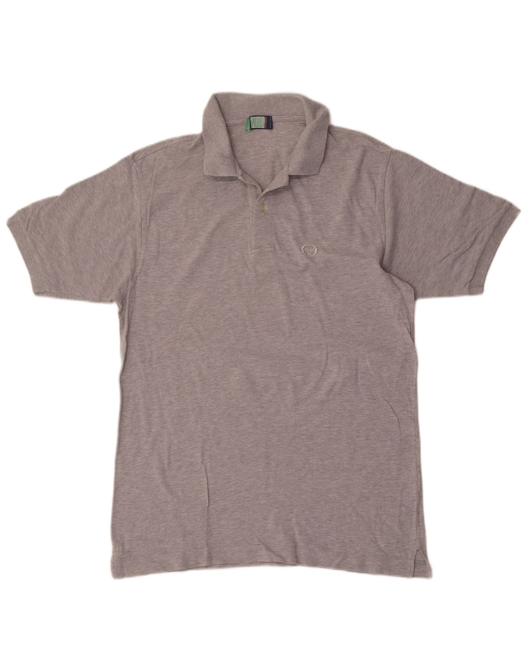 Sergio Tacchini Mens Polo Shirt IT 52 Large Grey Cotton