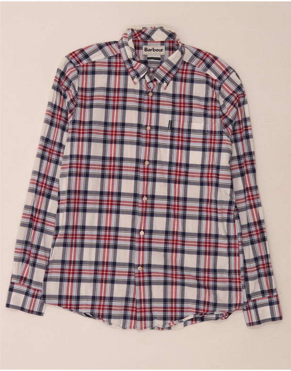Barbour Mens Tailored Fit Shirt Medium Multicoloured Check Cotton