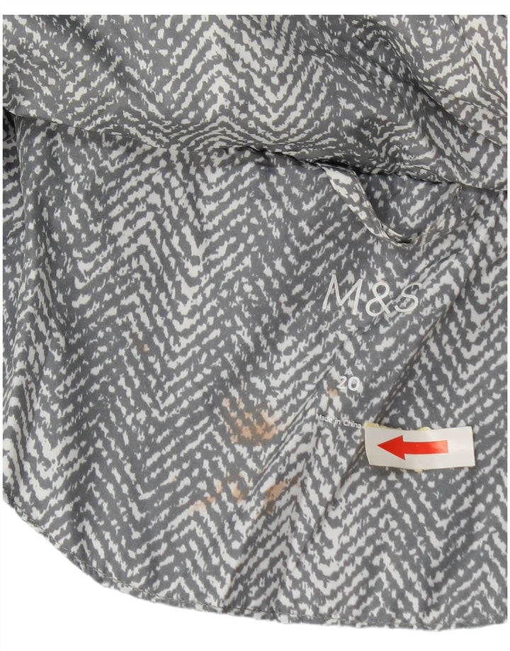 Marks & Spencer Womens Padded Jacket UK 20 2XL Grey Herringbone Polyester