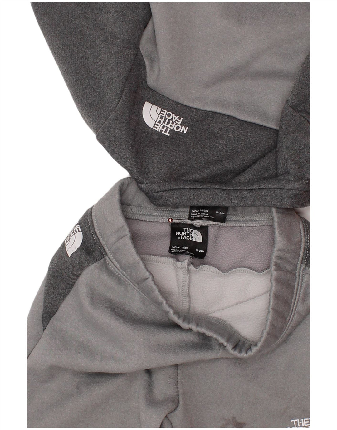 THE NORTH FACE Baby Boys Full Tracksuit 18-24 Months Grey Colourblock