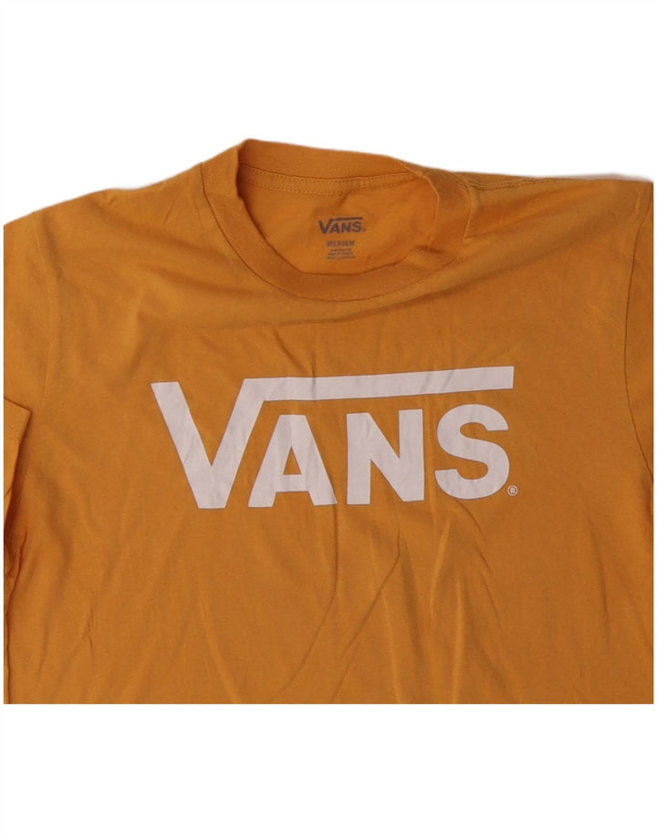VANS Womens Graphic T-Shirt Top UK 10 Small Yellow Cotton