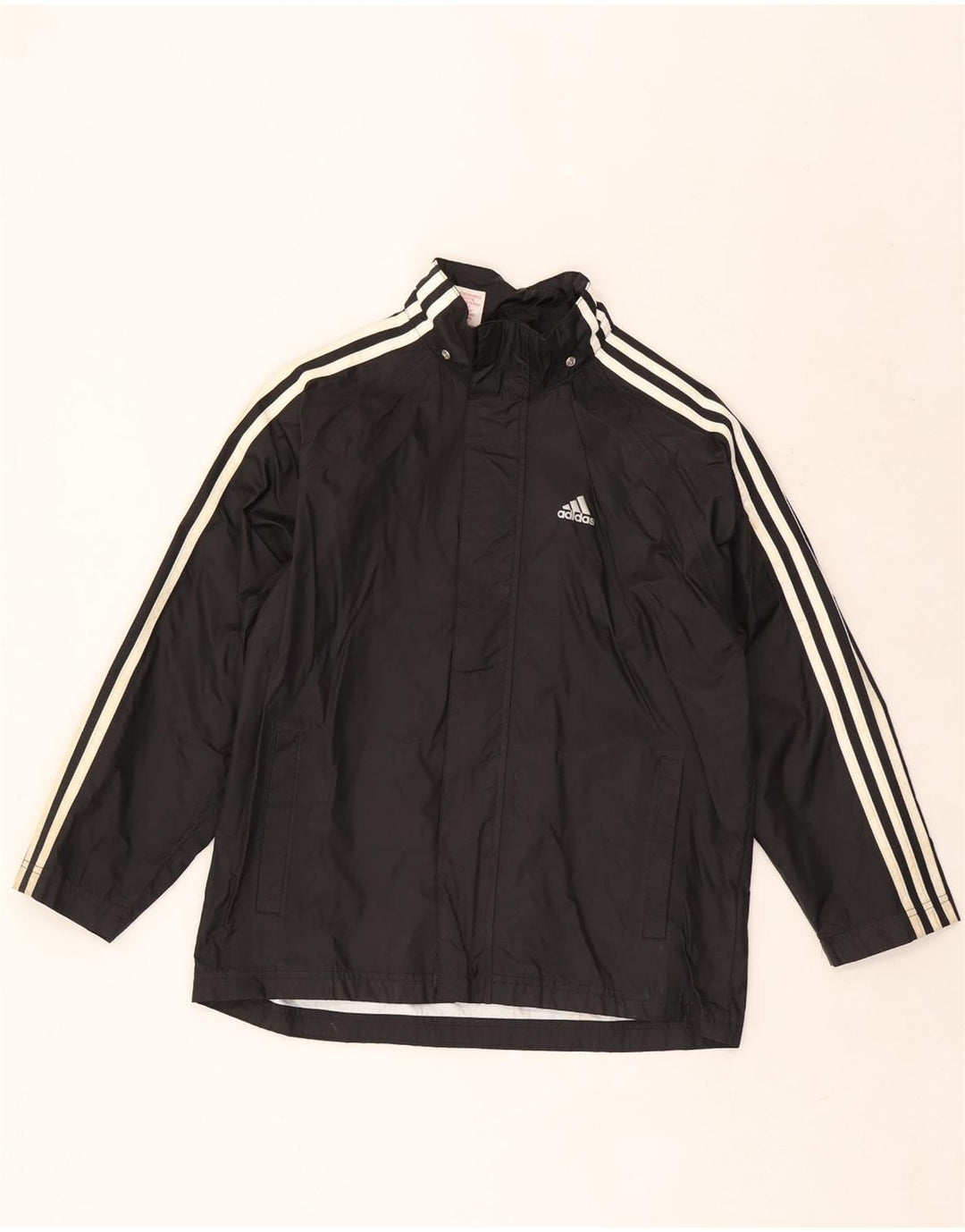 Adidas Boys Rain Jacket 9-10 Years Black Nylon