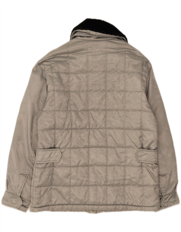 CHATEU BEAU CADRE Womens Padded Jacket UK 16 Large Grey