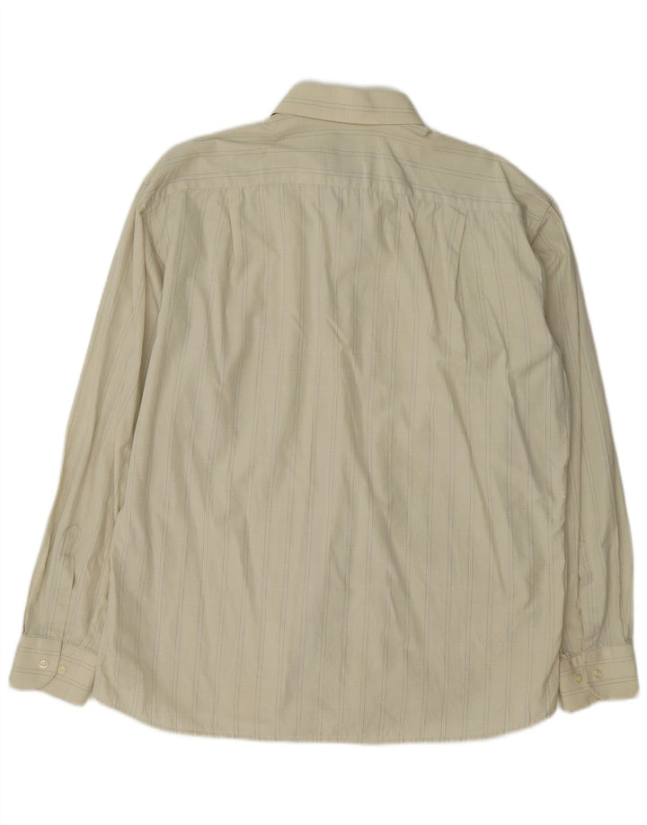 Roccobarocco Mens Shirt Size 43 17 XL Beige Check