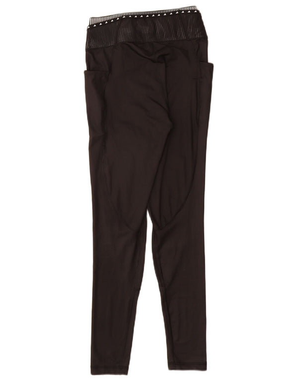 Adidas Womens Tight Fit Graphic Leggings UK 8/10 Small Black Geometric