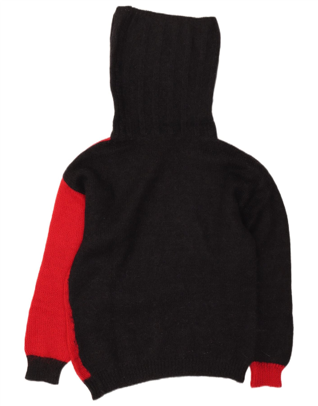 Sandhu Mens Roll Neck Jumper Sweater Large Red Colourblock