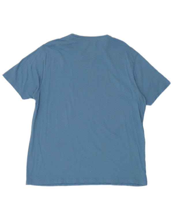 James Pringle Mens T-Shirt Top Large Blue Cotton