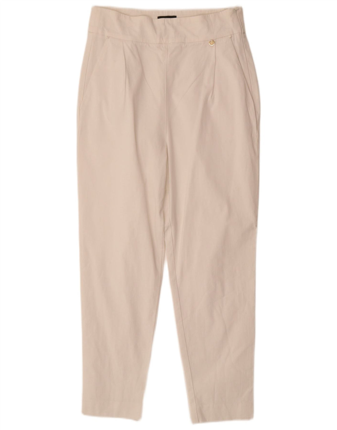 LIU JO Womens Tapered Cropped Trousers IT 40 Small W28 L25 White Viscose