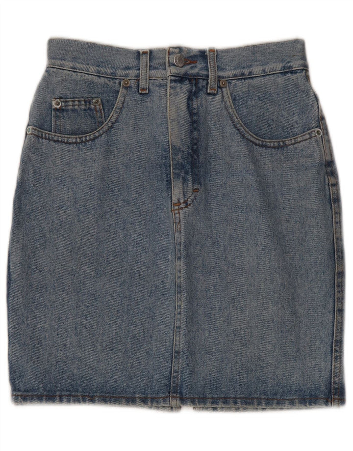 CAMPUS Womens Denim Skirt IT 40 Small W26 Blue Cotton