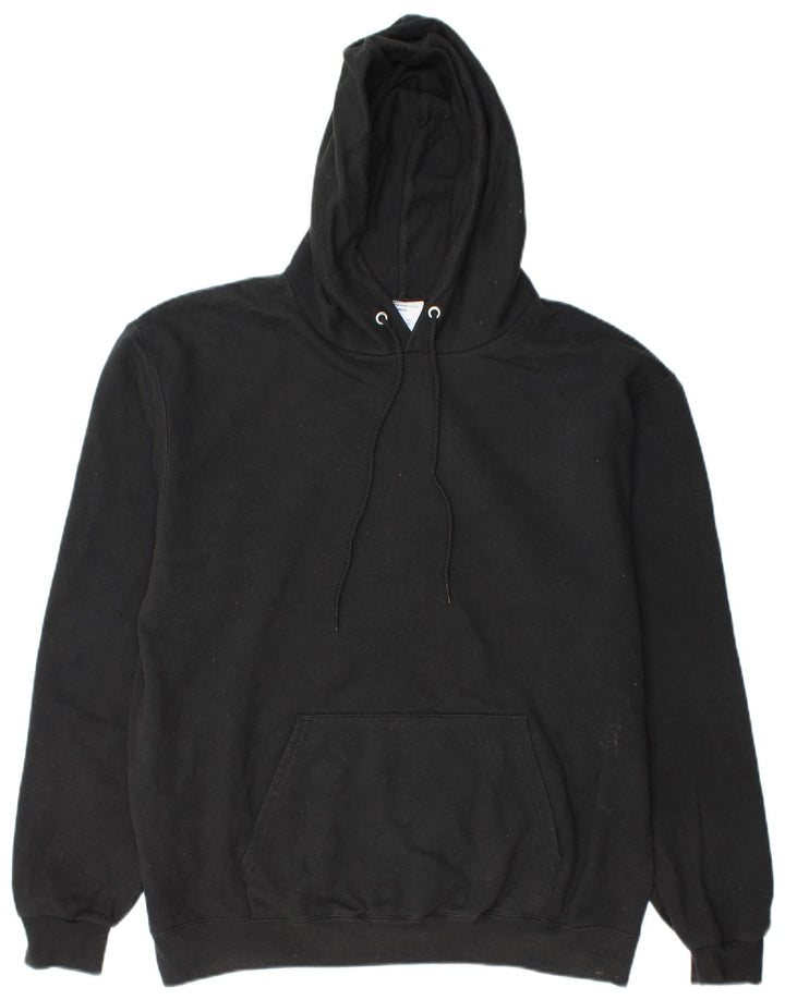 CHAMPION Mens Hoodie Jumper Large Black Cotton