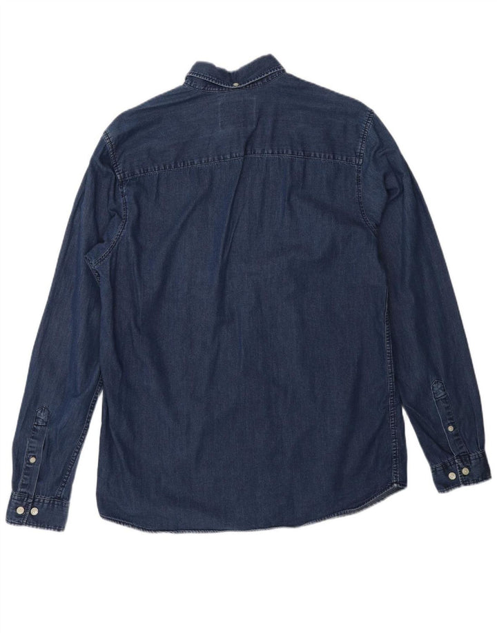 JACK & JONES Mens Denim Shirt Large Navy Blue