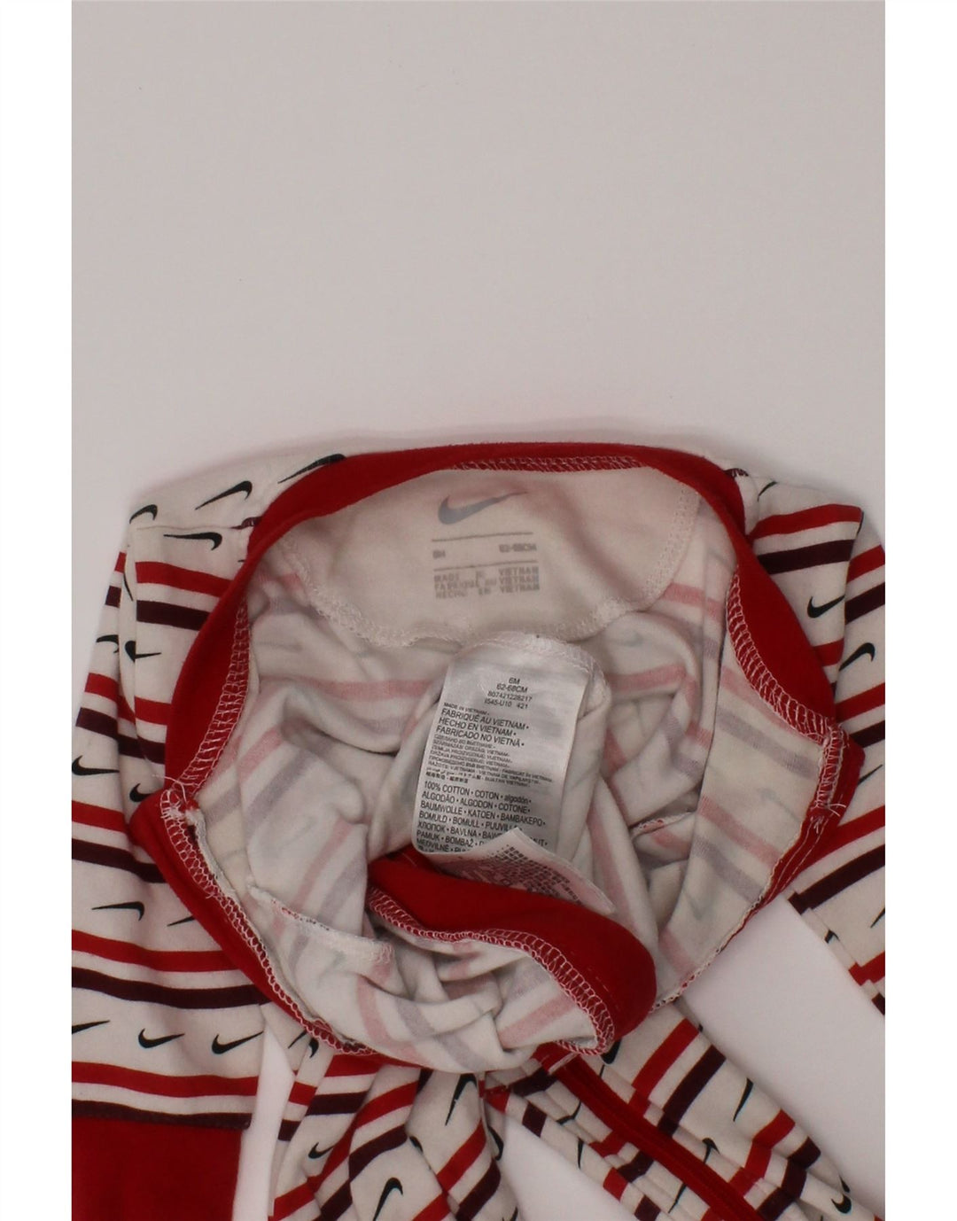 Nike Baby Girls Graphic Jumpsuit 3-6 Months White Striped Cotton