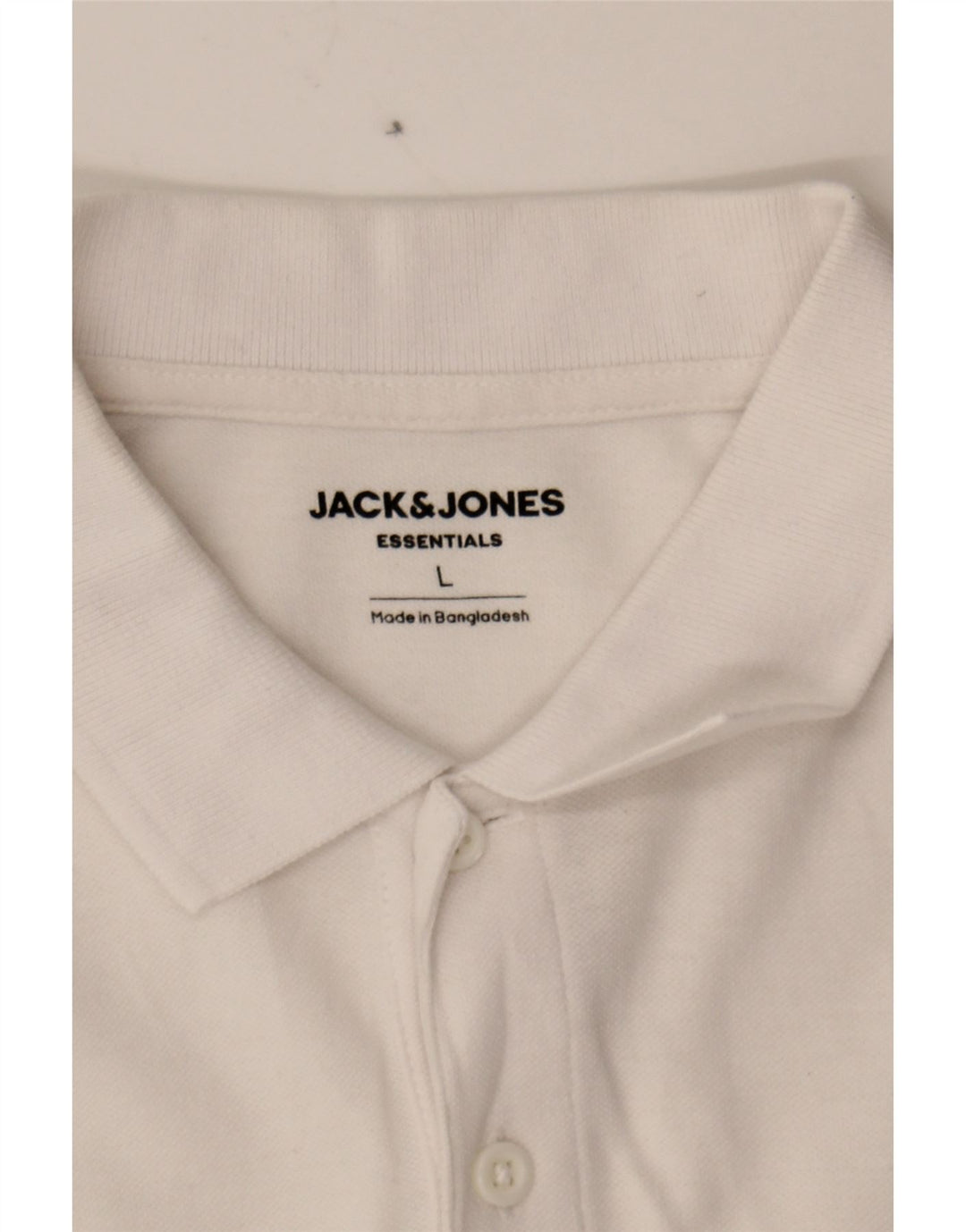 JACK & JONES Mens Polo Shirt Large White Cotton Vintage Jack & Jones and Second-Hand Jack & Jones from Messina Hembry 