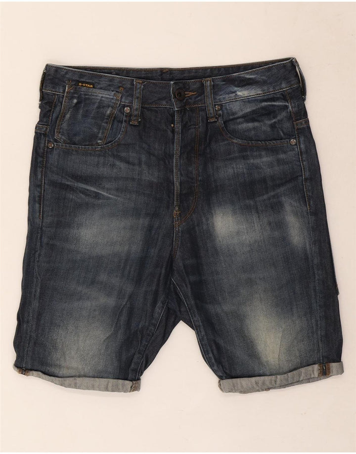 G-Star Mens Denim Shorts W29 Small Blue Cotton
