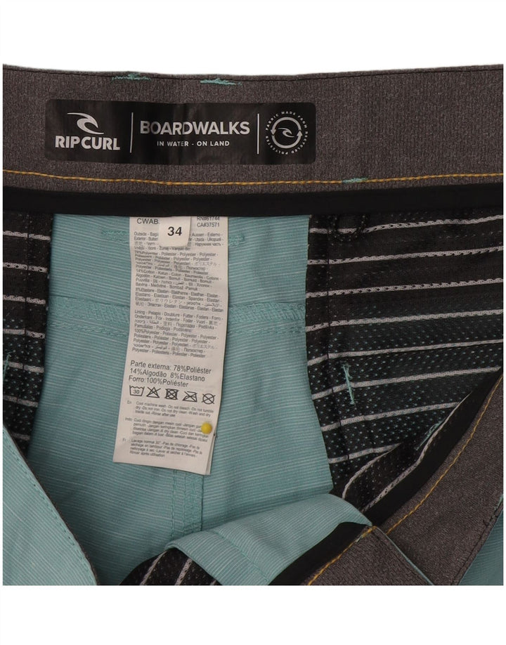 Rip Curl Mens Chino Shorts W34 Large  Blue Flecked Polyester