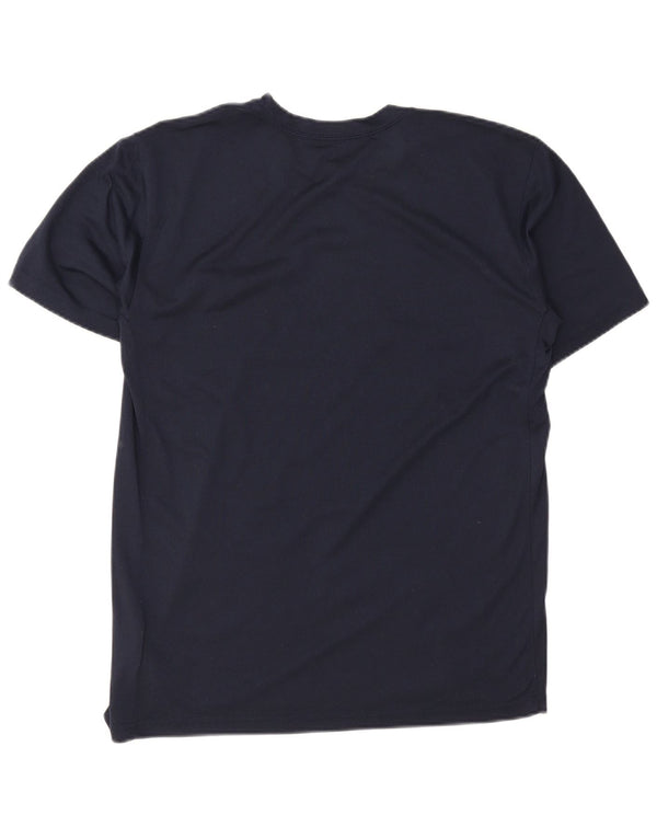 Nike Mens Dri Fit Graphic T-Shirt Top Medium Navy Blue Polyester
