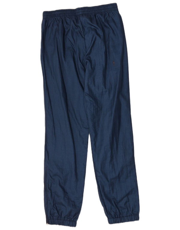 Vintage Mens Tracksuit Trousers Joggers IT 48 Medium  Navy Blue Polyamide
