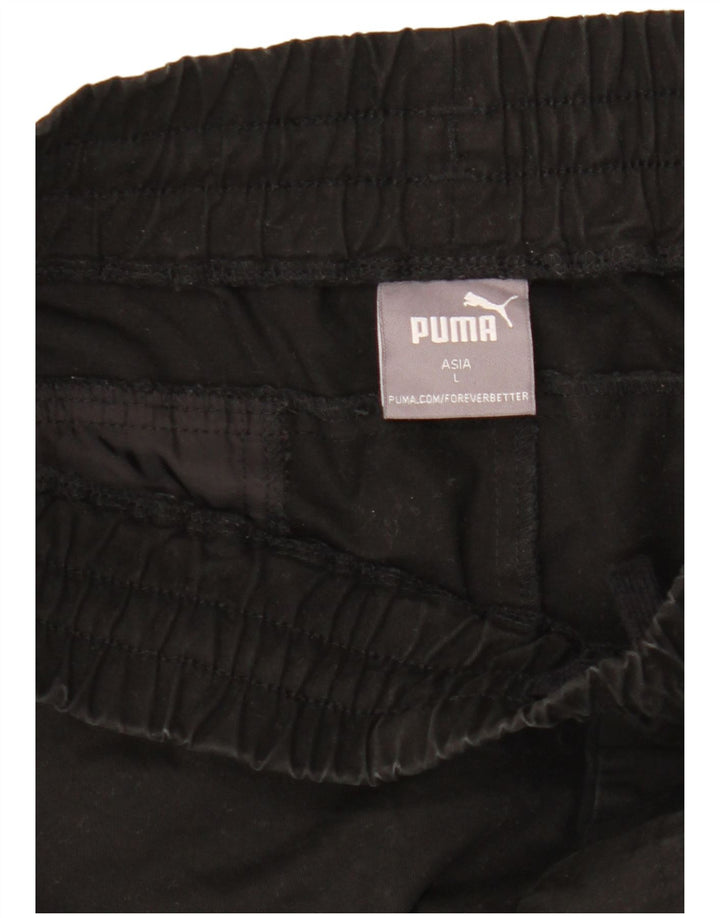 PUMA Mens Tracksuit Trousers Joggers Large Black