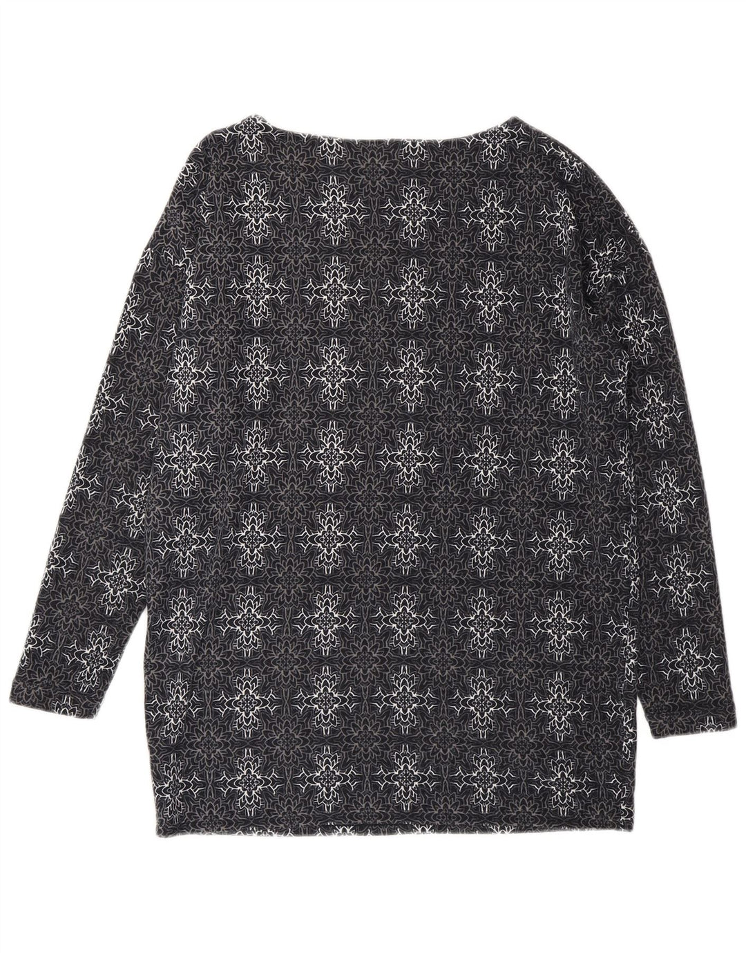 MARKS & SPENCER Womens Tunic Top UK 12 Medium  Navy Blue Paisley