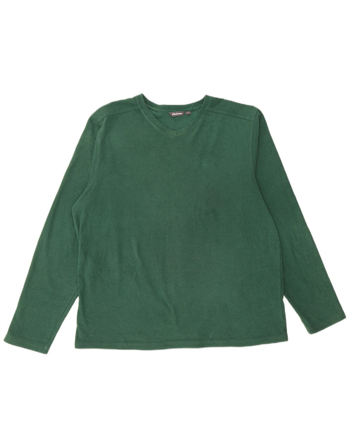 ROHAN Mens Fleece Top Long Sleeve Medium Green Polyester