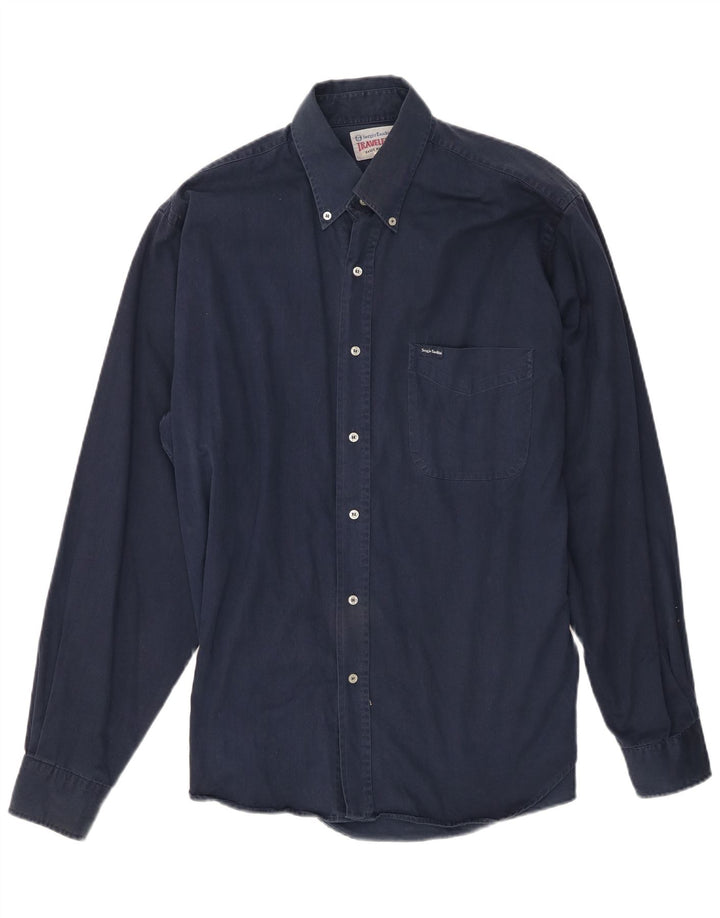 Sergio Tacchini Mens Shirt XL Navy Blue
