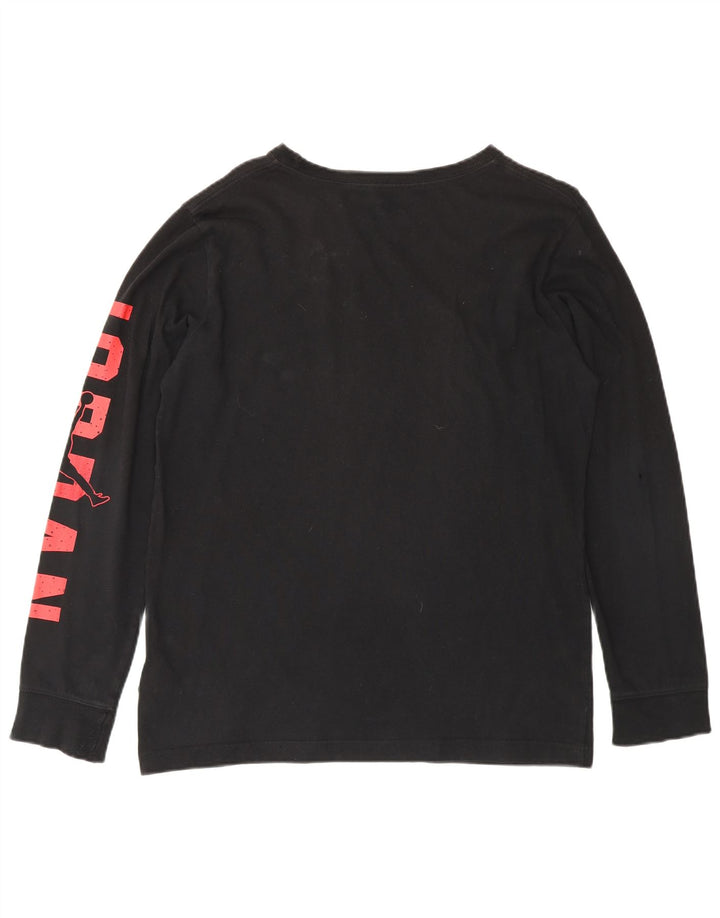 Jordan Boys Graphic Top Long Sleeve 13-14 Years XL Black Cotton
