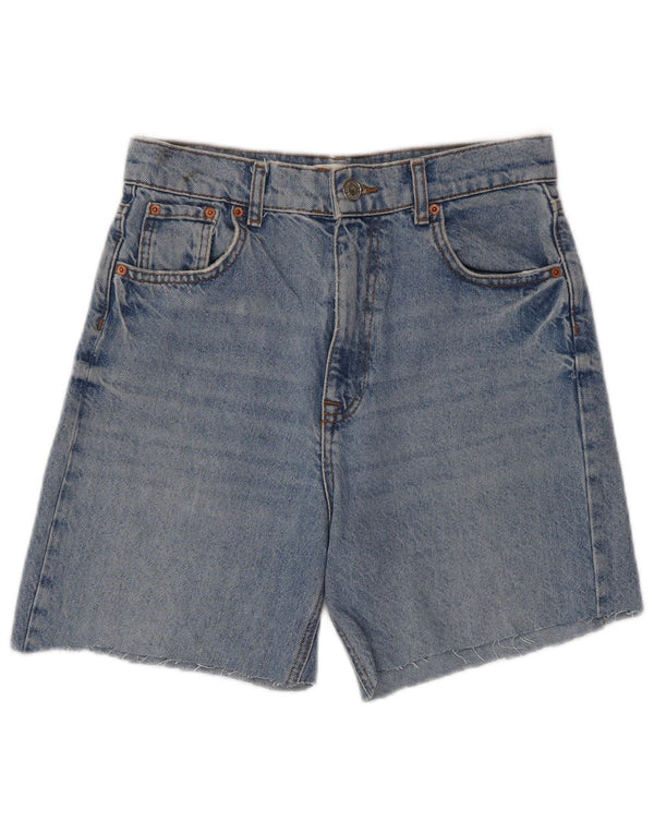 Zara Womens Denim Shorts EU 38 Small W28  Blue Cotton