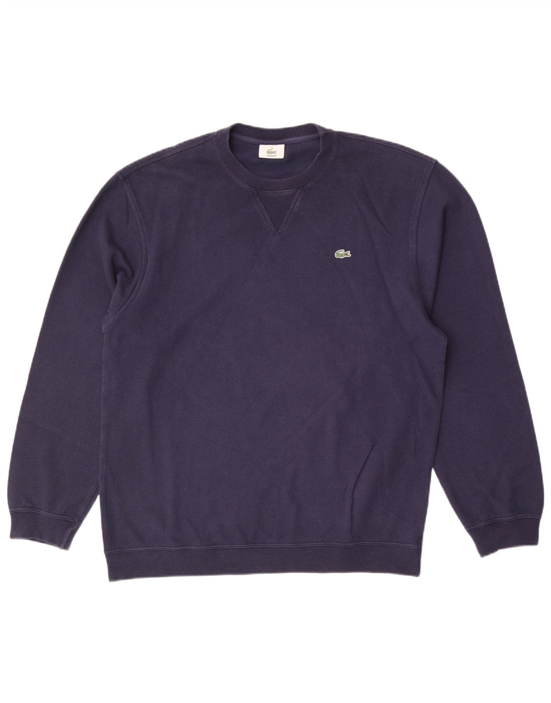Lacoste Mens Sweatshirt Jumper Size 4 Medium Navy Blue Cotton