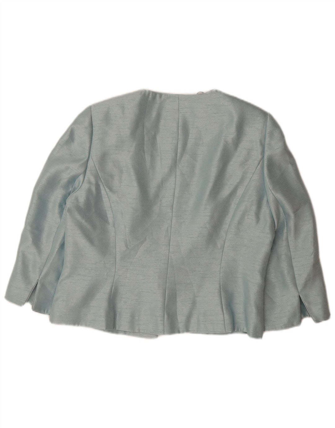 JACQUES VERT Womens 3/4 Sleeve 1 Button Blazer Jacket UK 14 Large  Blue