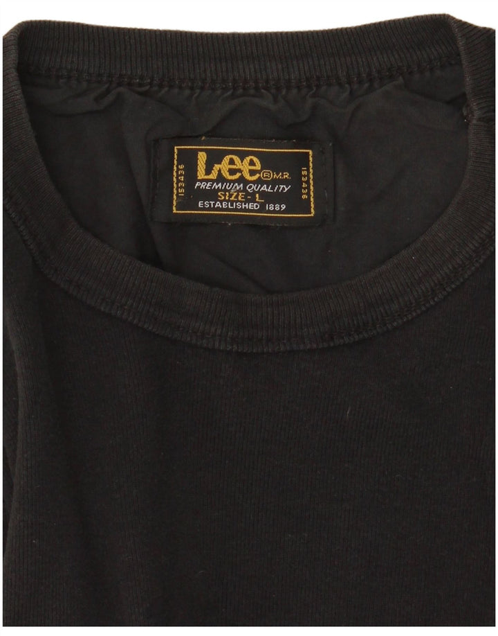 Lee Mens Top Long Sleeve Large Black